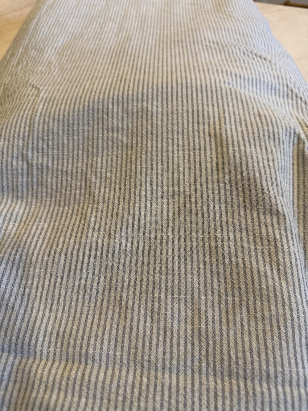 IKEA Pelgram Blue Striped Duvet Cover F/Q